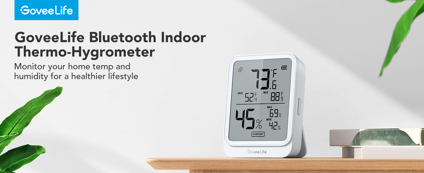 Govee Life Hygrometer Thermometer H5104, Bluetooth Room